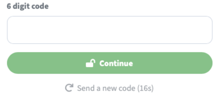 6 digit code