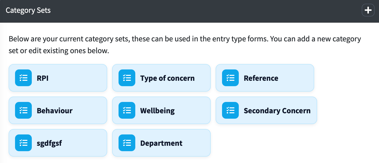 add/edit catagories