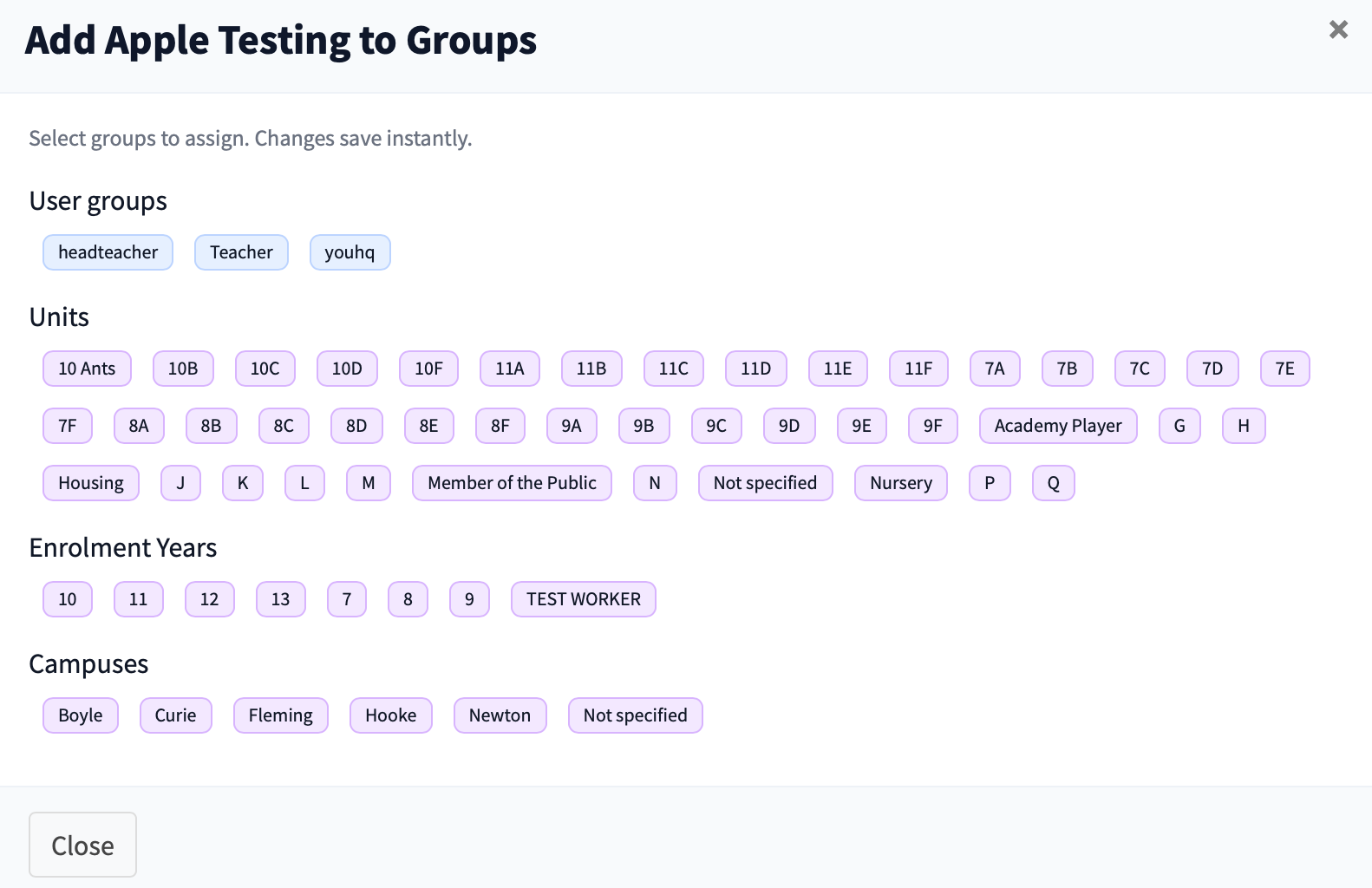 select group