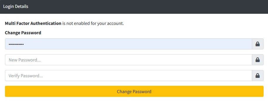change password