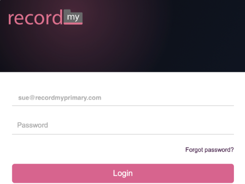 Login page
